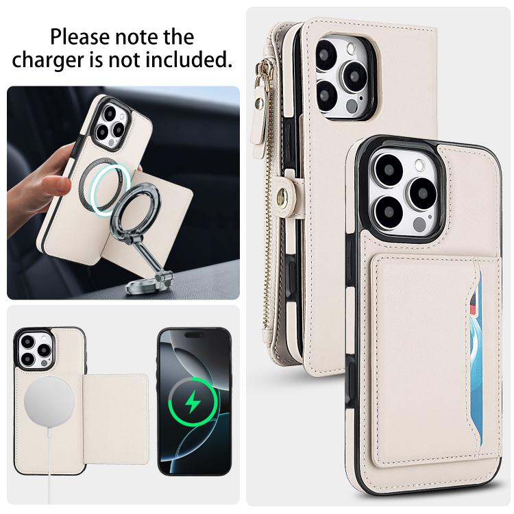 For iPhone 16 Pro Max Multifunctional Wallet Detachable Leather Phone Case with Lanyard