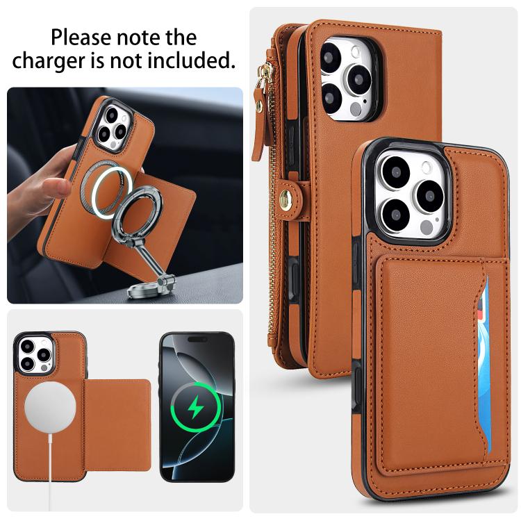 For iPhone 16 Pro Multifunctional Wallet Detachable Leather Phone Case with Lanyard