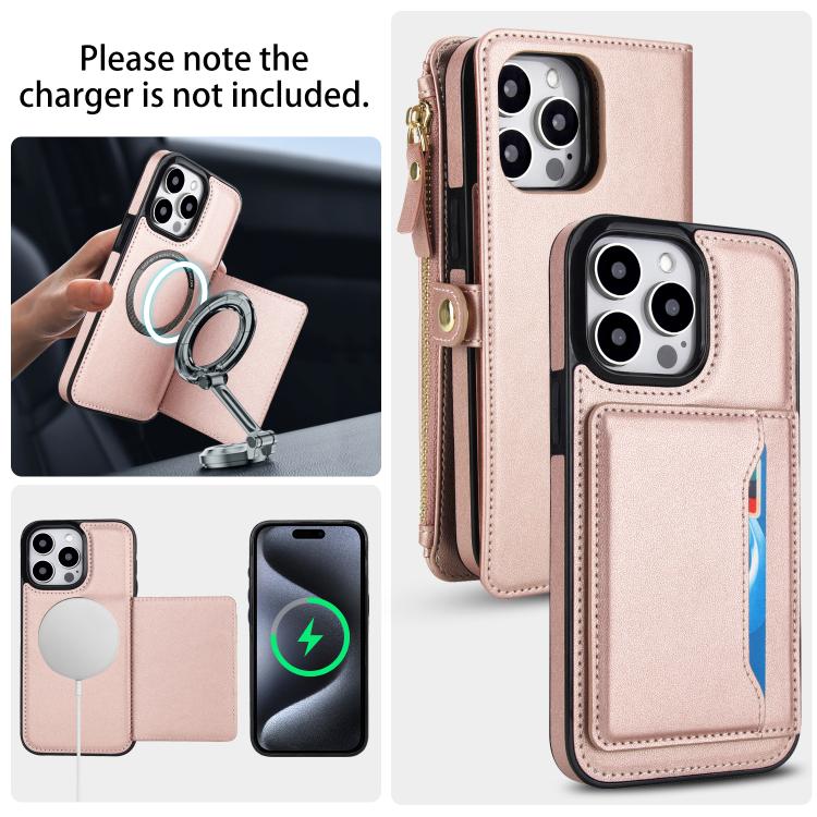 For iPhone 14 Pro Multifunctional Wallet Detachable Leather Phone Case with Lanyard