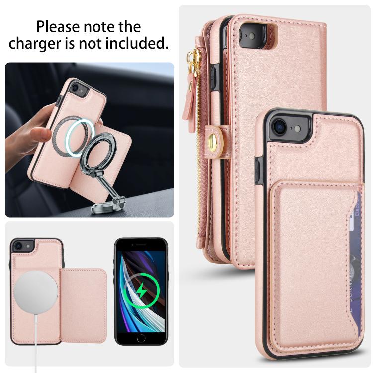 For iPhone SE 2022 / 2020 Multifunctional Wallet Detachable Leather Phone Case with Lanyard