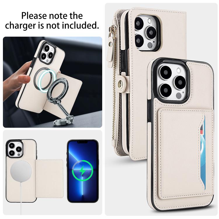 For iPhone 13 Pro Multifunctional Wallet Detachable Leather Phone Case with Lanyard