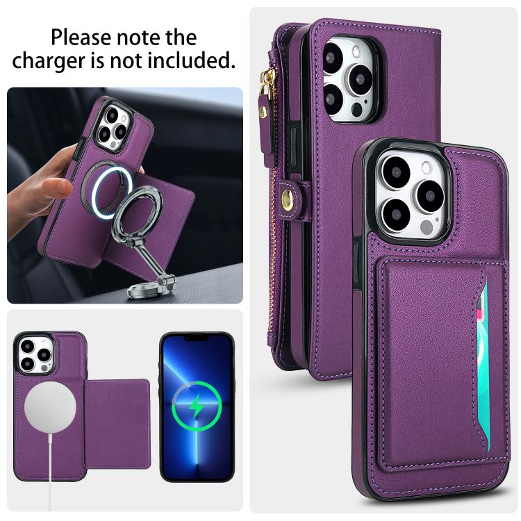 For iPhone 13 Pro Multifunctional Wallet Detachable Leather Phone Case with Lanyard