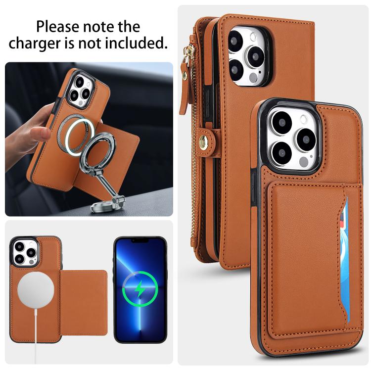 For iPhone 13 Pro Multifunctional Wallet Detachable Leather Phone Case with Lanyard