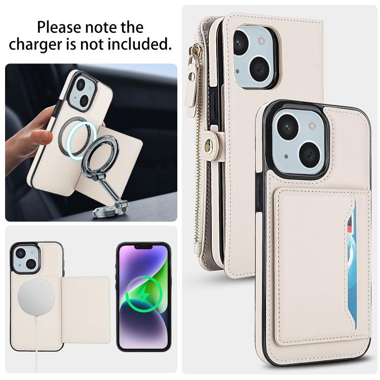 For iPhone 13 Multifunctional Wallet Detachable Leather Phone Case with Lanyard