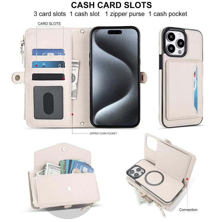 For iPhone 12 Pro Multifunctional Wallet Detachable Leather Phone Case with Lanyard