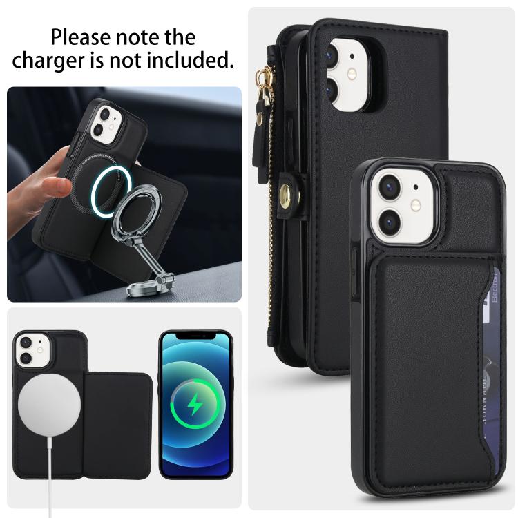 For iPhone 12 mini Multifunctional Wallet Detachable Leather Phone Case with Lanyard
