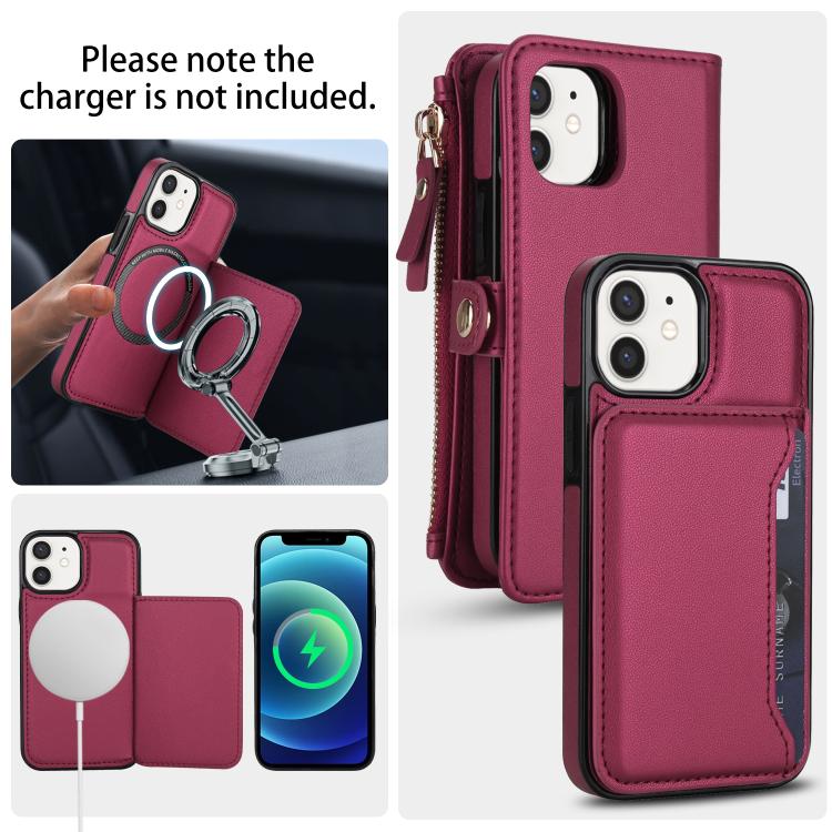 For iPhone 12 mini Multifunctional Wallet Detachable Leather Phone Case with Lanyard