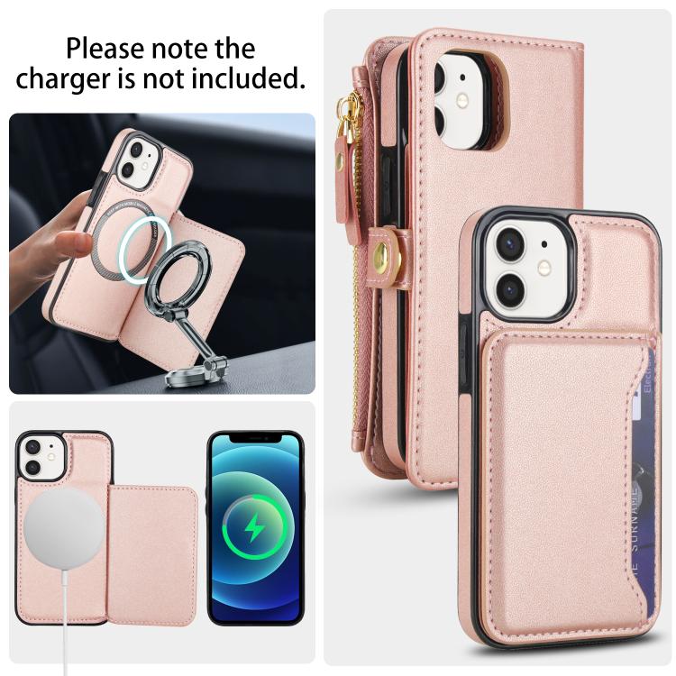 For iPhone 12 mini Multifunctional Wallet Detachable Leather Phone Case with Lanyard