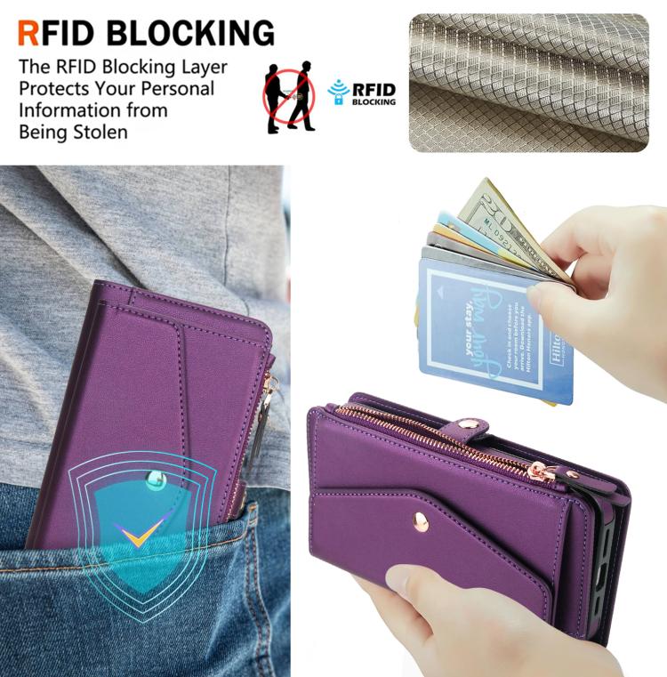 For iPhone 12 mini Multifunctional Wallet Detachable Leather Phone Case with Lanyard