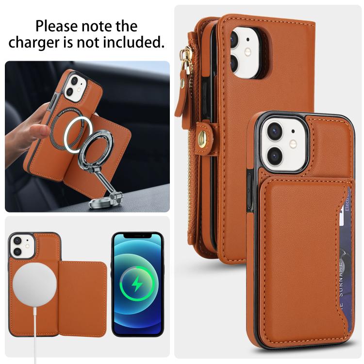 For iPhone 12 mini Multifunctional Wallet Detachable Leather Phone Case with Lanyard