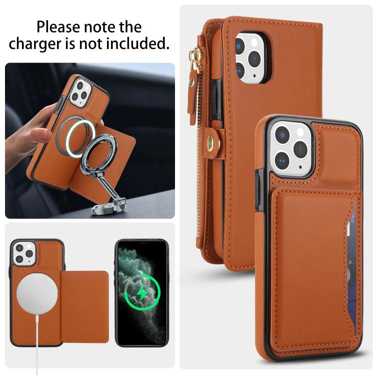 For iPhone 11 Pro Max Multifunctional Wallet Detachable Leather Phone Case with Lanyard