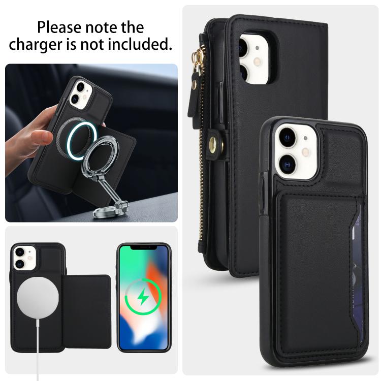 For iPhone 11 Multifunctional Wallet Detachable Leather Phone Case with Lanyard