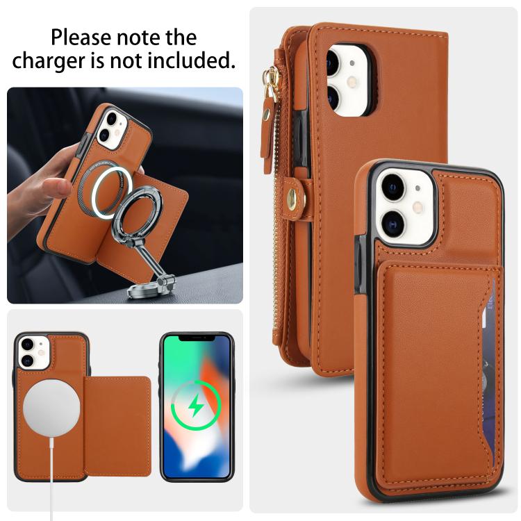 For iPhone 11 Multifunctional Wallet Detachable Leather Phone Case with Lanyard