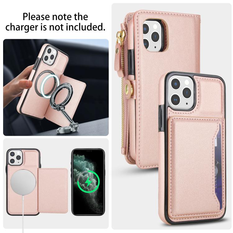 For iPhone 11 Pro Multifunctional Wallet Detachable Leather Phone Case with Lanyard