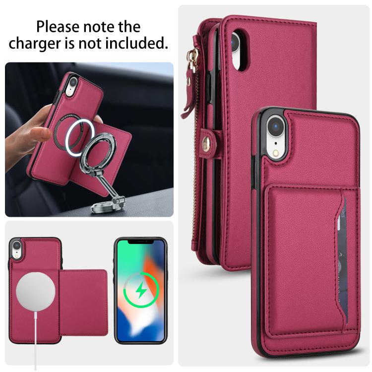 For iPhone XR Multifunctional Wallet Detachable Leather Phone Case with Lanyard