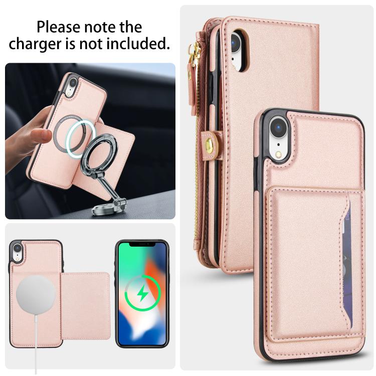 For iPhone XR Multifunctional Wallet Detachable Leather Phone Case with Lanyard