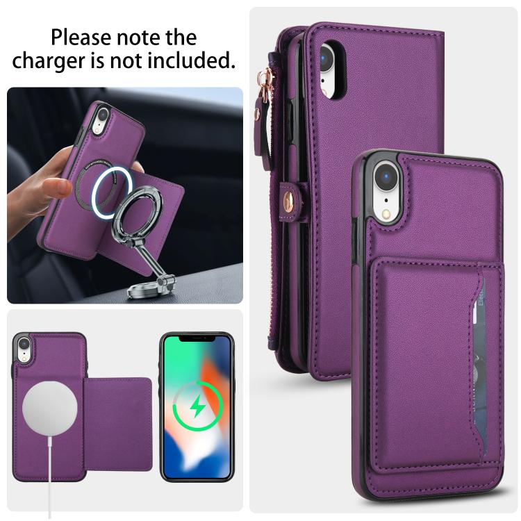 For iPhone XR Multifunctional Wallet Detachable Leather Phone Case with Lanyard