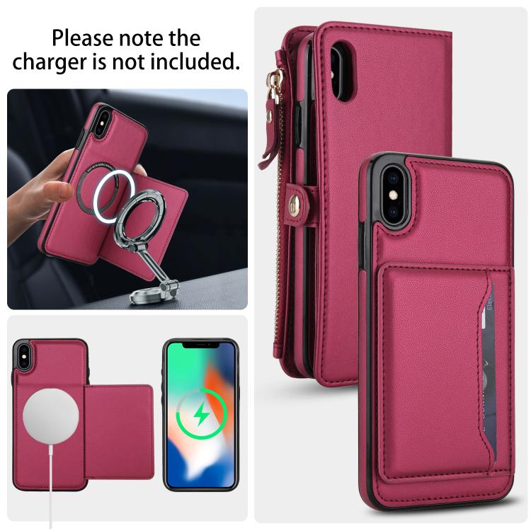 For iPhone XS Max Multifunctional Wallet Detachable Leather Phone Case with Lanyard