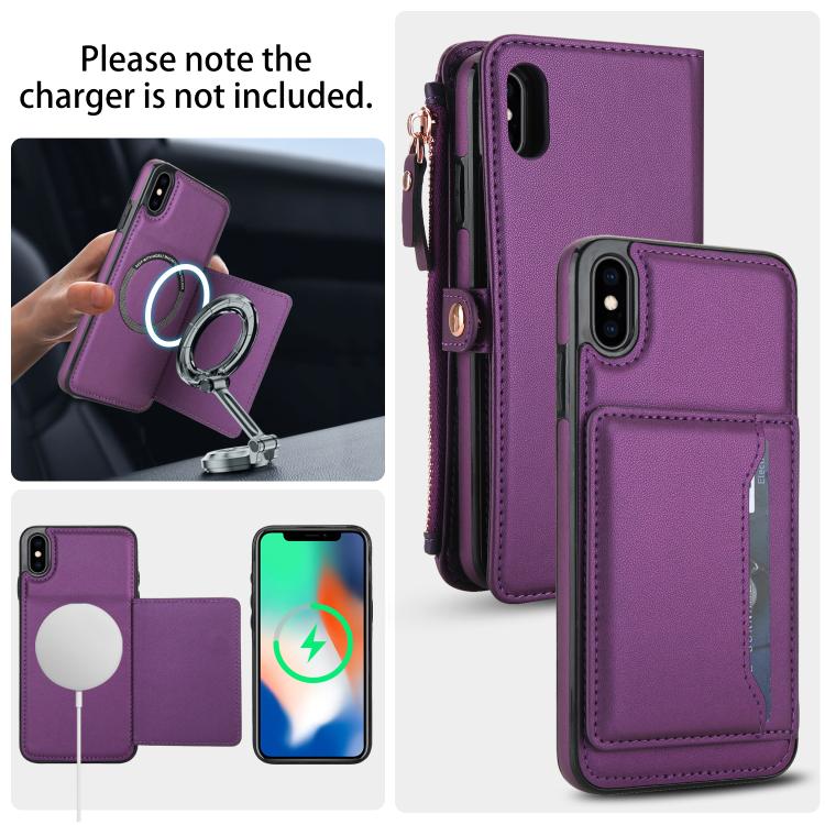 For iPhone XS Max Multifunctional Wallet Detachable Leather Phone Case with Lanyard