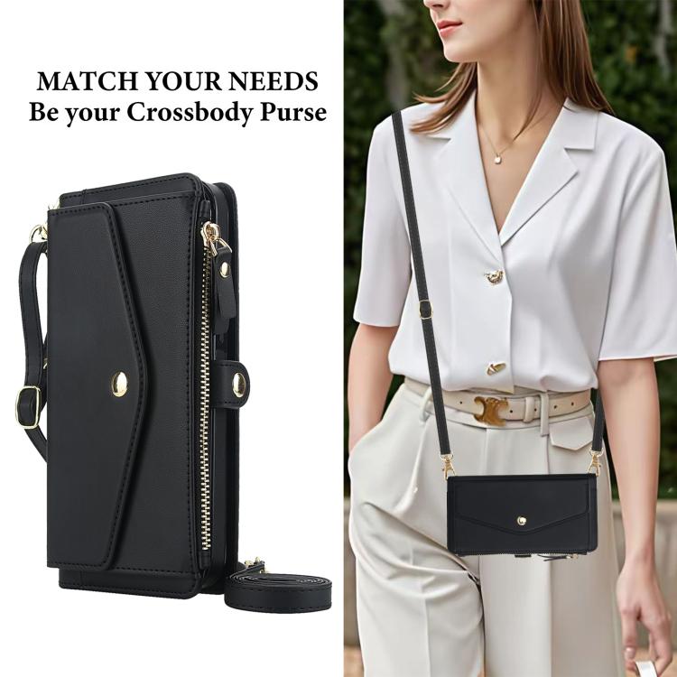 For iPhone 8 Plus Multifunctional Wallet Detachable Leather Phone Case with Lanyard