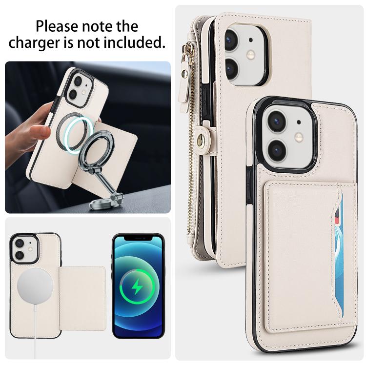 For iPhone 12 Multifunctional Wallet Detachable Leather Phone Case with Lanyard