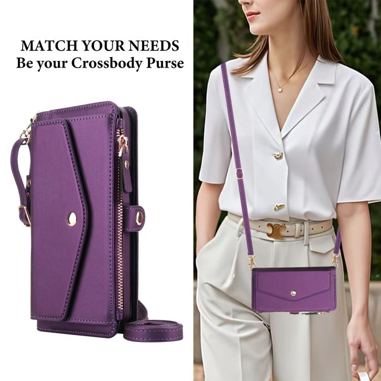 For iPhone 17 Pro Multifunctional Wallet Detachable Leather Phone Case with Lanyard