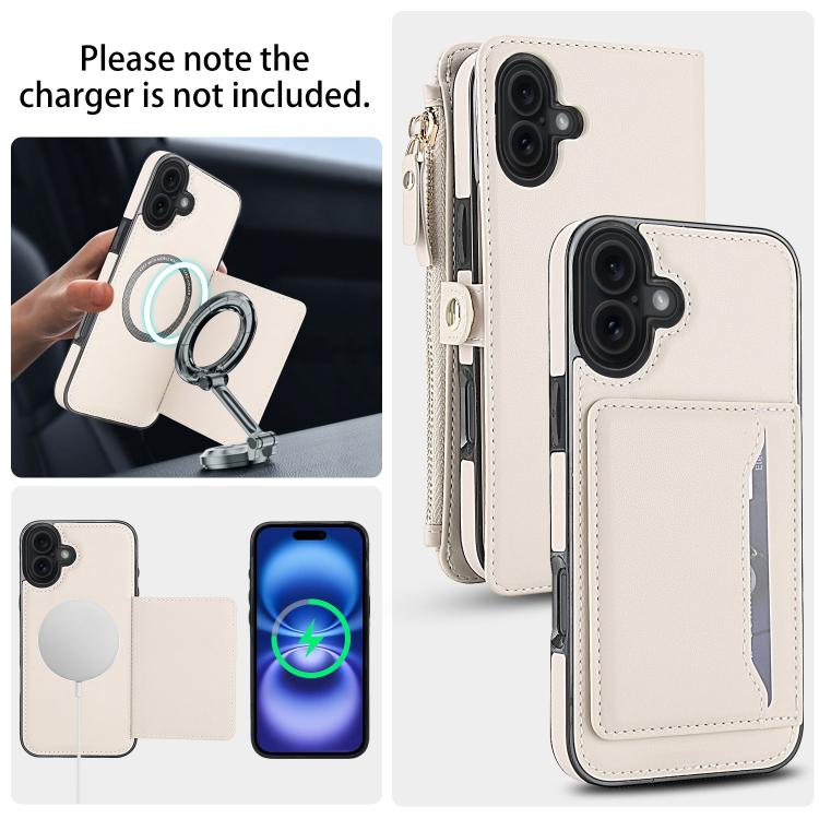 For iPhone 17 Multifunctional Wallet Detachable Leather Phone Case with Lanyard