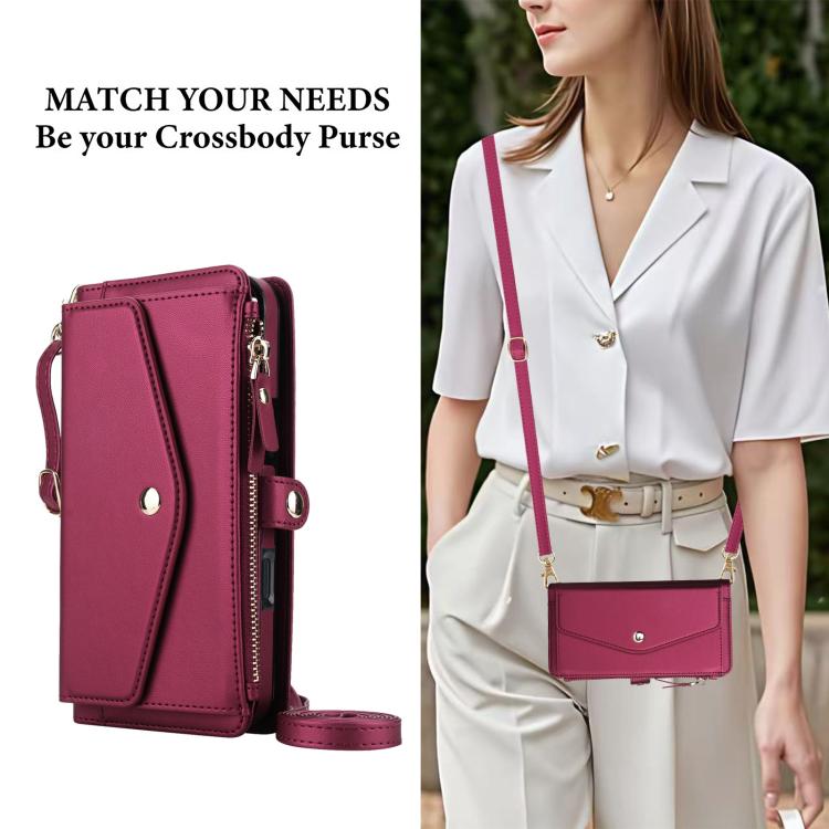 For iPhone 17 Multifunctional Wallet Detachable Leather Phone Case with Lanyard