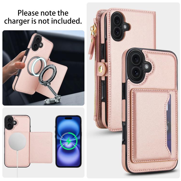 For iPhone 17 Multifunctional Wallet Detachable Leather Phone Case with Lanyard