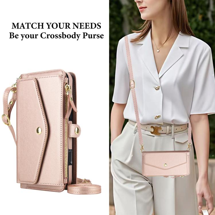 For iPhone 17 Multifunctional Wallet Detachable Leather Phone Case with Lanyard