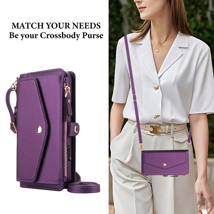 For iPhone 17 Multifunctional Wallet Detachable Leather Phone Case with Lanyard