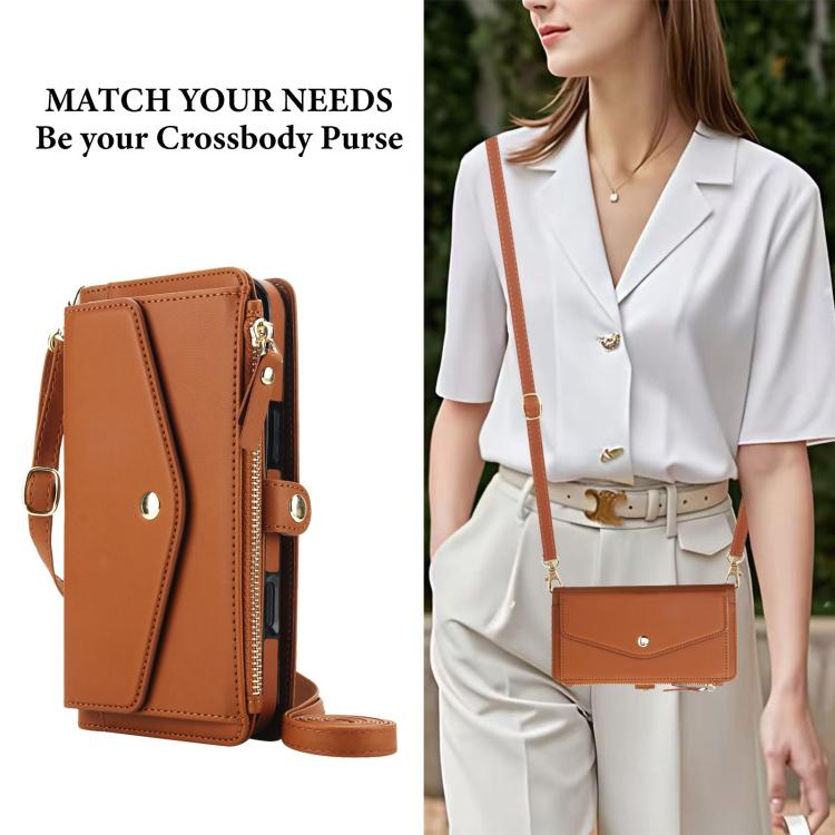 For iPhone 17 Multifunctional Wallet Detachable Leather Phone Case with Lanyard