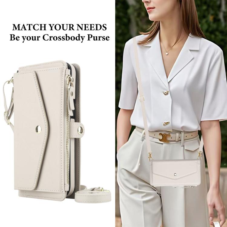 For iPhone Air Multifunctional Wallet Detachable Leather Phone Case with Lanyard