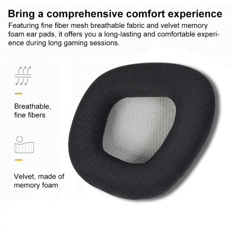 1 Pair Cotton Replacement Earpads For Corsair VOID PRO RGB SE - Grey