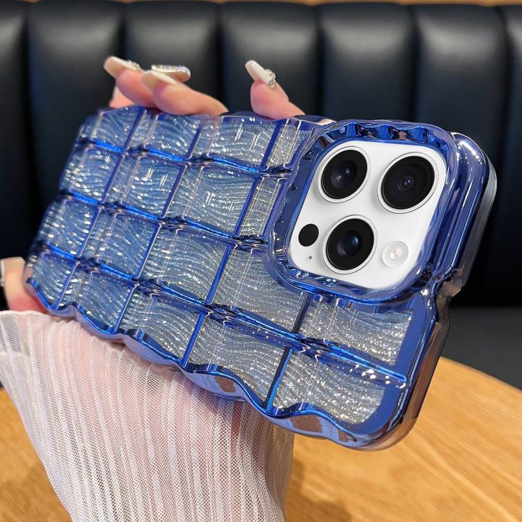 For iPhone 13 Pro Max Wavy Texture Water Ripples Glitter Paper TPU Phone Case