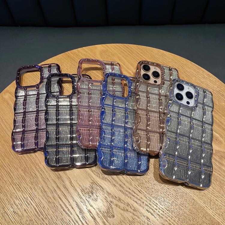 For iPhone 12 Pro Max Wavy Texture Water Ripples Glitter Paper TPU Phone Case