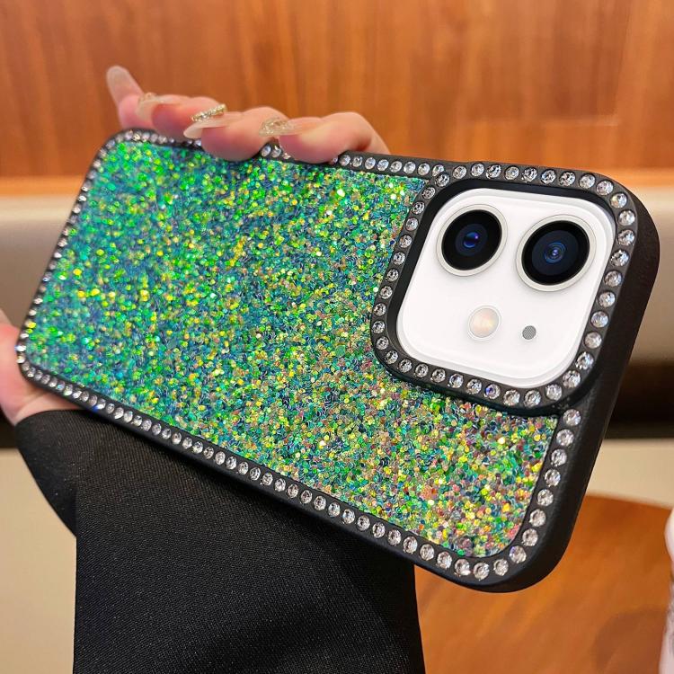 For iPhone 12 Diamond Glitter Shiny Surface TPU Phone Case