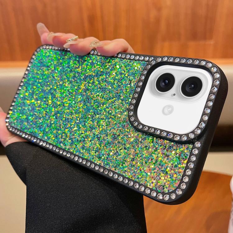 For iPhone 16 Diamond Glitter Shiny Surface TPU Phone Case