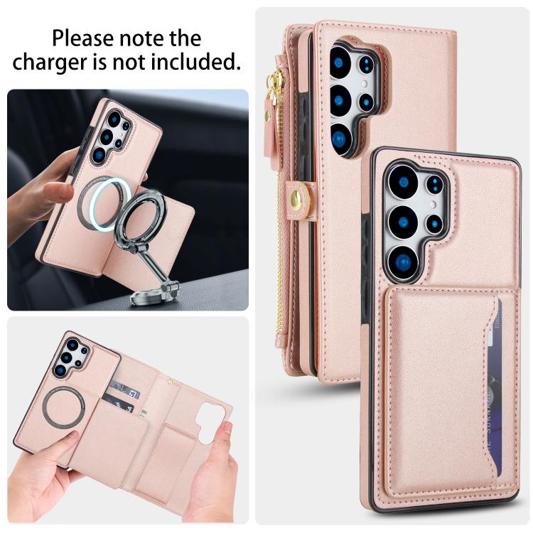 For Samsung Galaxy S25 Ultra 5G Multifunctional Wallet Detachable Leather Phone Case with Lanyard