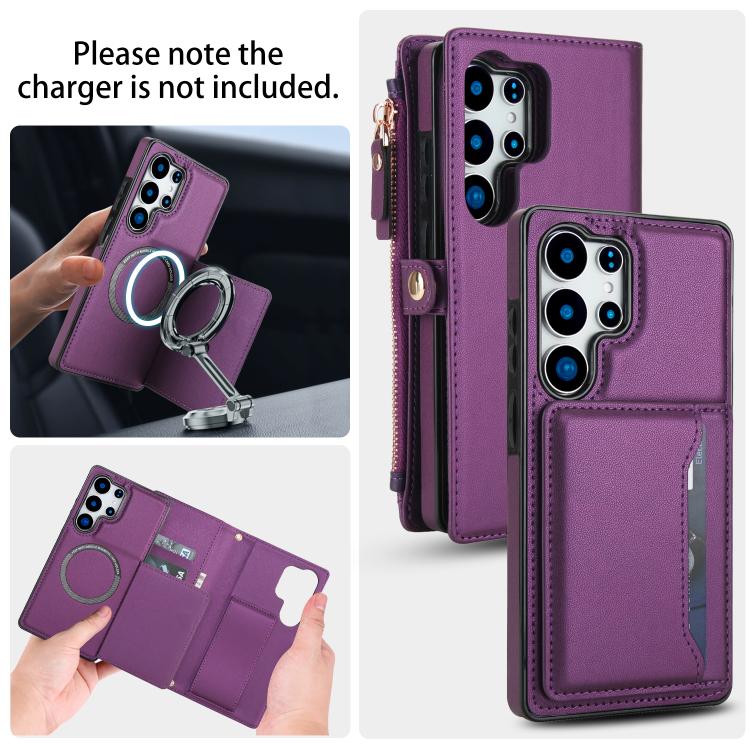 For Samsung Galaxy S25 Ultra 5G Multifunctional Wallet Detachable Leather Phone Case with Lanyard