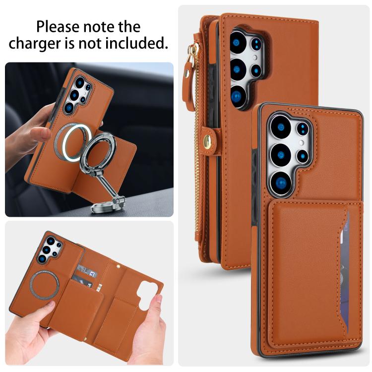 For Samsung Galaxy S25 Ultra 5G Multifunctional Wallet Detachable Leather Phone Case with Lanyard