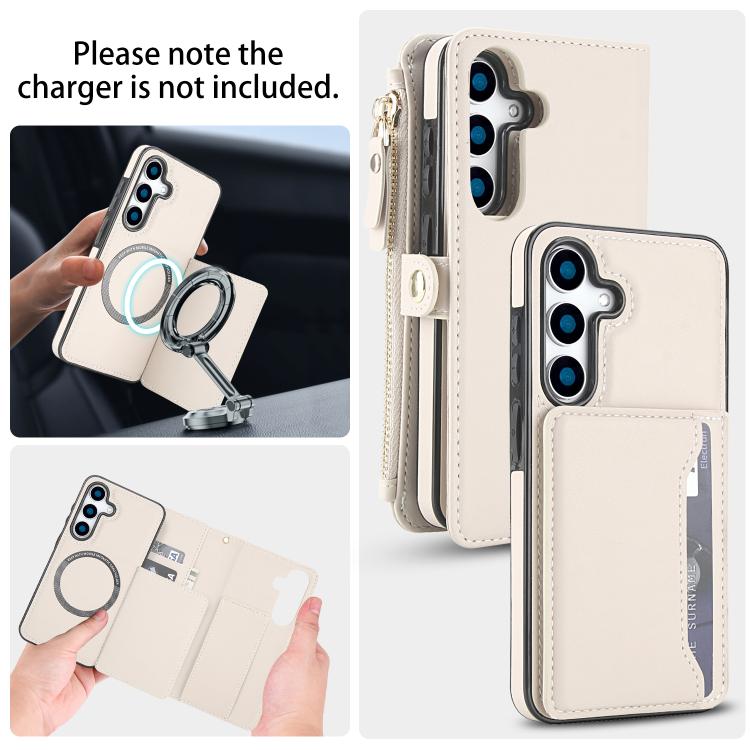 For Samsung Galaxy S25+ 5G Multifunctional Wallet Detachable Leather Phone Case with Lanyard