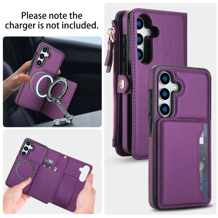 For Samsung Galaxy S25+ 5G Multifunctional Wallet Detachable Leather Phone Case with Lanyard