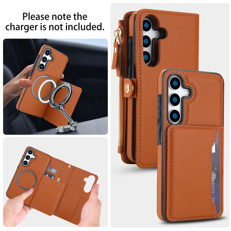 For Samsung Galaxy S25+ 5G Multifunctional Wallet Detachable Leather Phone Case with Lanyard