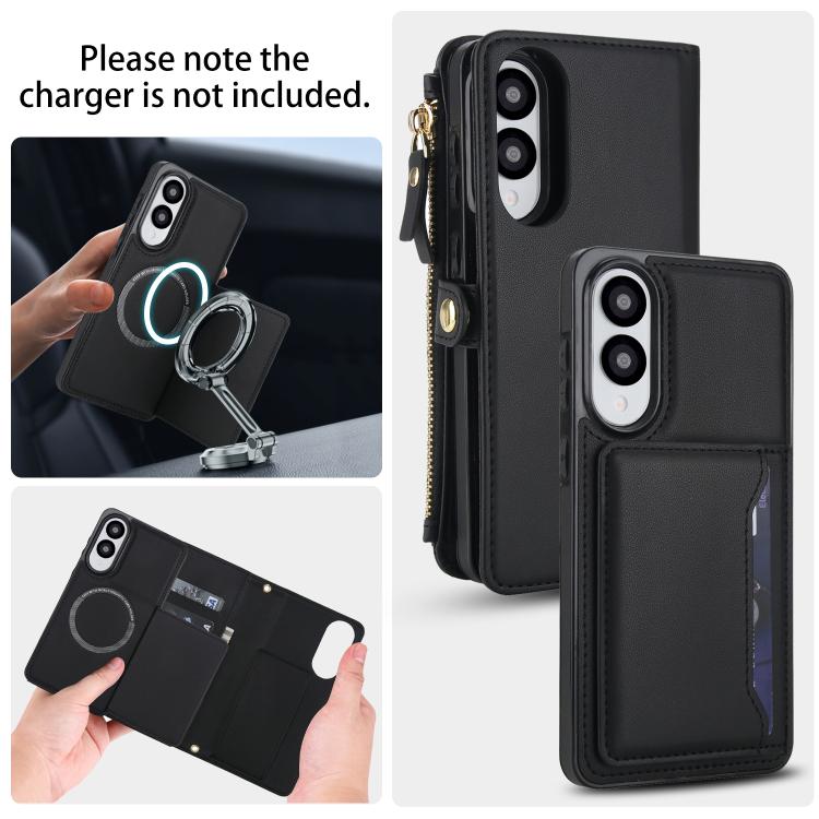 For Samsung Galaxy S25 Edge 5G Multifunctional Wallet Detachable Leather Phone Case with Lanyard