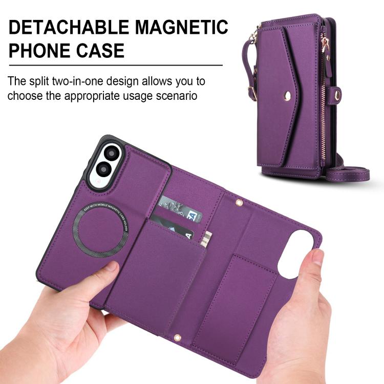 For Samsung Galaxy S25 Edge 5G Multifunctional Wallet Detachable Leather Phone Case with Lanyard