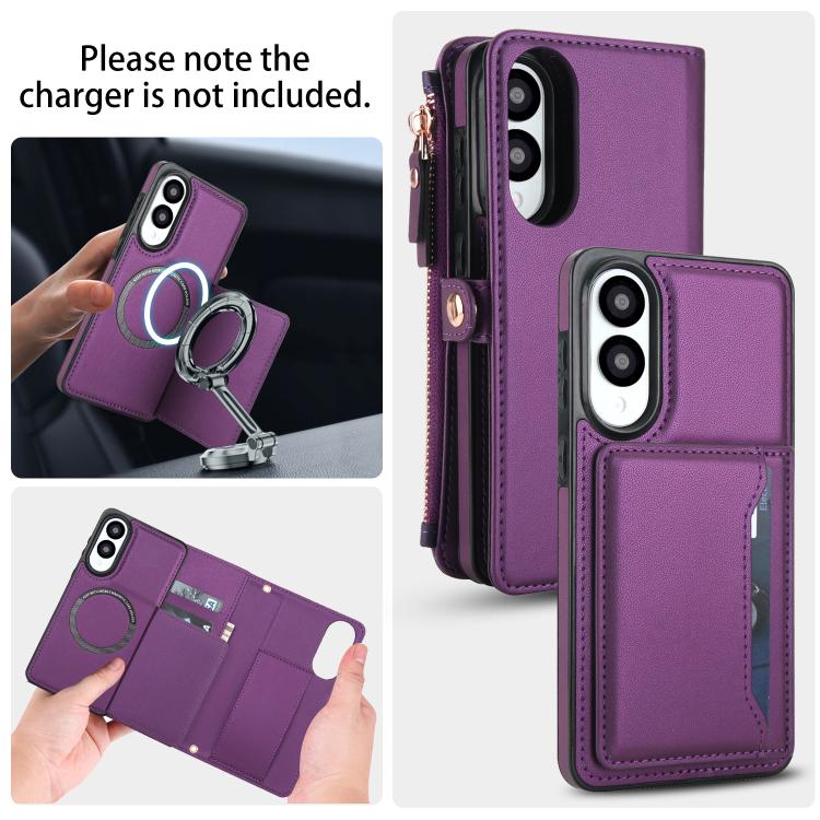 For Samsung Galaxy S25 Edge 5G Multifunctional Wallet Detachable Leather Phone Case with Lanyard