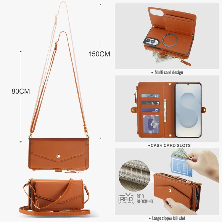 For Samsung Galaxy S25 Edge 5G Multifunctional Wallet Detachable Leather Phone Case with Lanyard