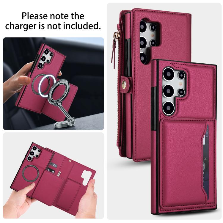For Samsung Galaxy S24 Ultra 5G Multifunctional Wallet Detachable Leather Phone Case with Lanyard