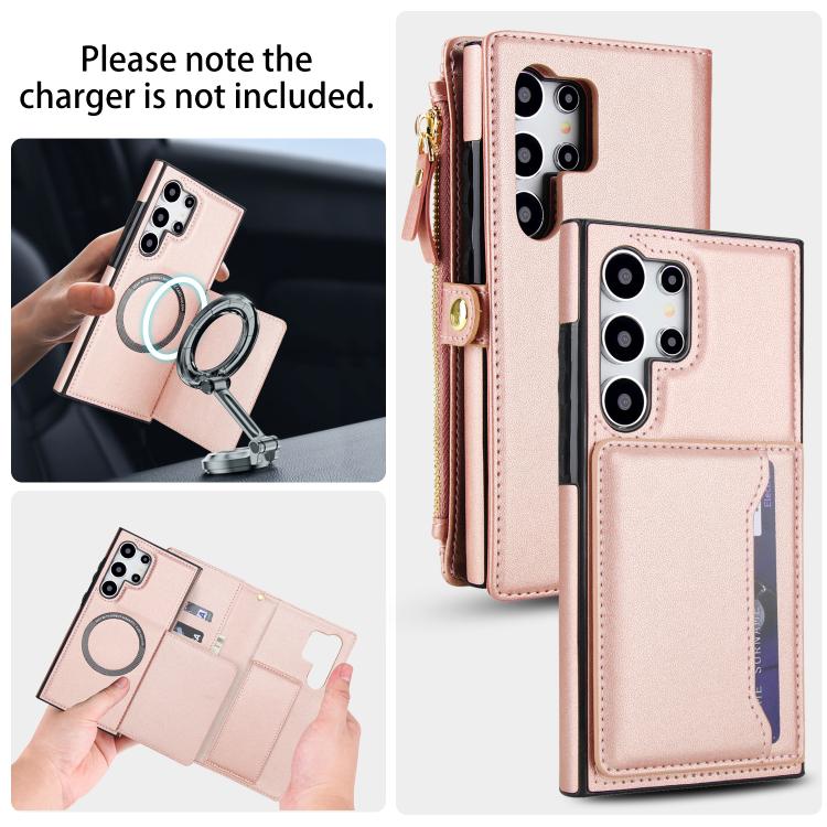 For Samsung Galaxy S24 Ultra 5G Multifunctional Wallet Detachable Leather Phone Case with Lanyard